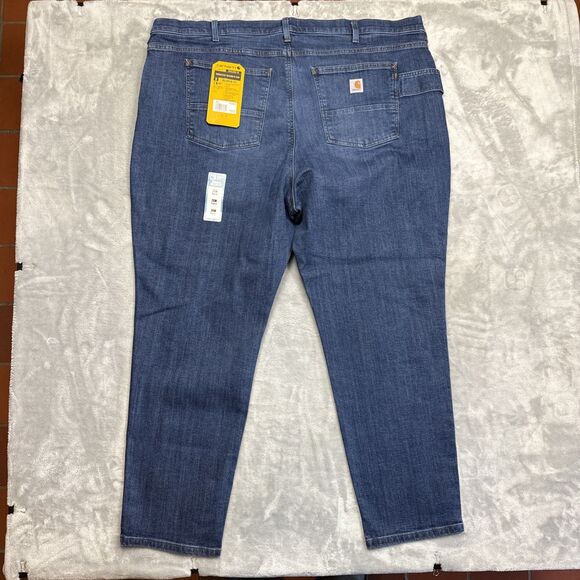 Carhartt Women’s 26W Rugged Flex Relaxed Fit Jeans Blue Mid Rise Stretch Denim - Picture 10 of 10